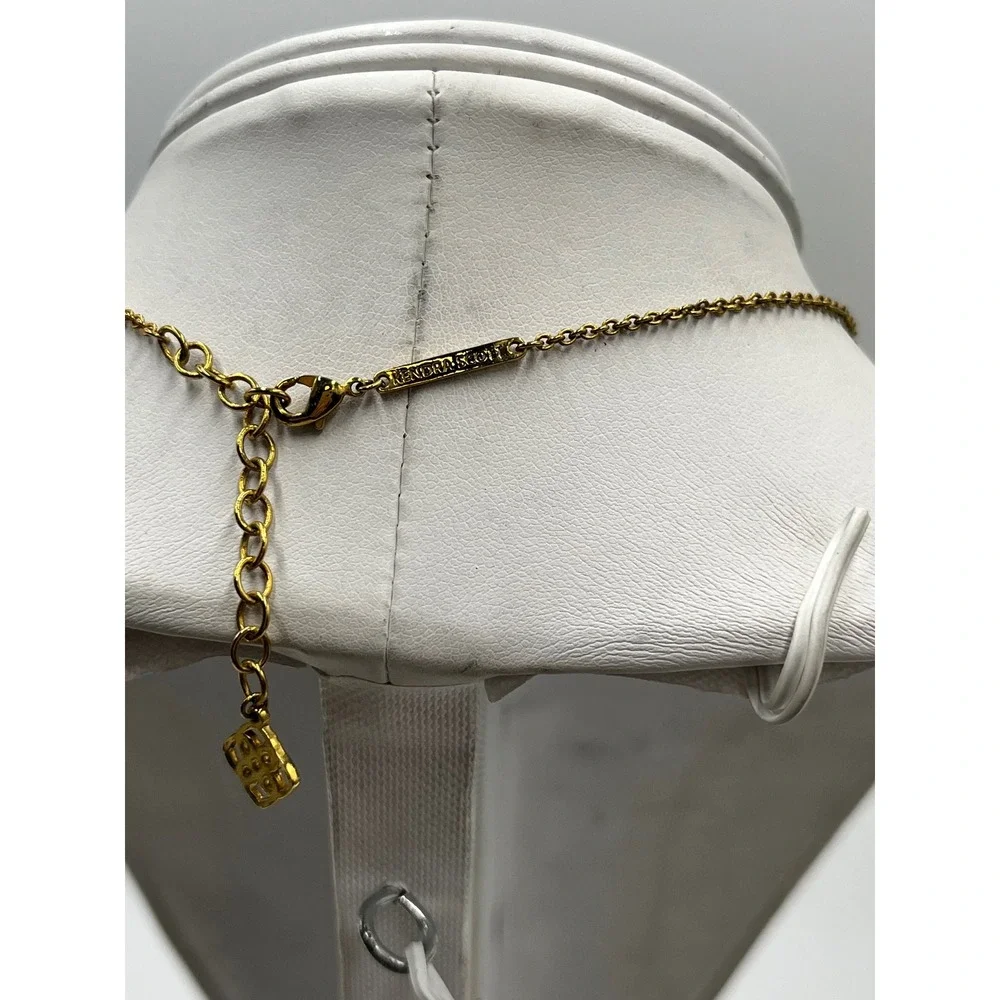 KENDRA‎ SCOTT Ari Heart Necklace Gold Plated Opal Stone